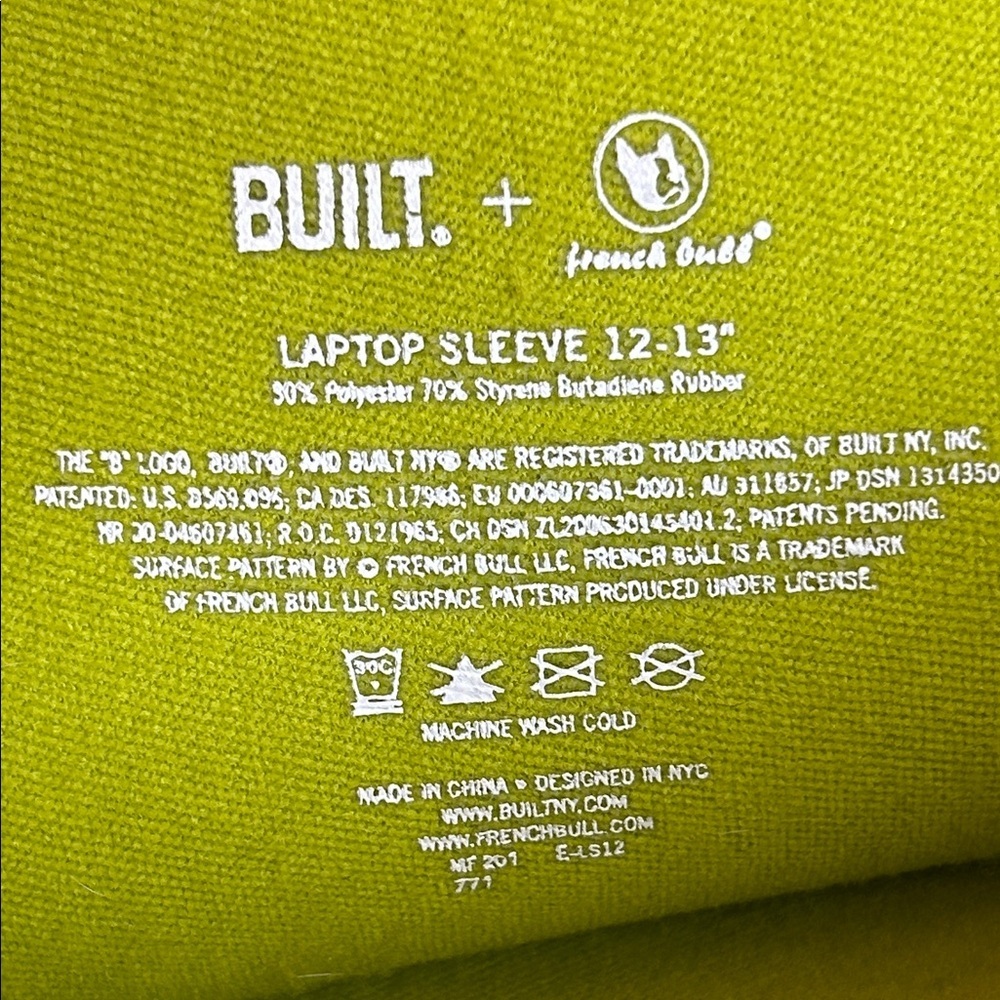 Multicolor Built New York Neoprene Laptop 12-13” Sleeve. Geometric Design. - Picture 7 of 8